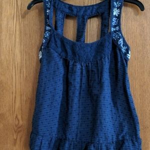 Charlotte Russe top - Navy - Floral print - Women's size Medium